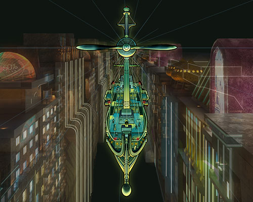 rough concept view of galleon in early 3D model scene
